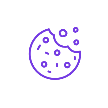Illustrasjon av en kjeks som mangler en bit, og skal illustrere informasjonskapsler (cookies).